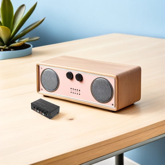 LOLIPPYY Compact Metal Stereo Amplifier Preamp for Record Player with Clear Distortion Free Audio
