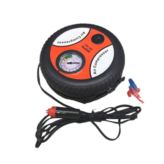 LOLIPPYY Compact Red Air Compressor Pump for Vehicle Tire Inflation with Easy Pressure Monitoring