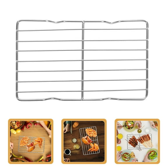 LOLIPPYY Compact Silver Stainless Steel Grill Mesh for Outdoor Barbecue and Oven Cooking