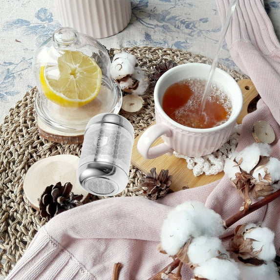 LOLIPPYY Stainless Steel Tea Infuser with Fine Mesh Filter, Compact Design for Loose Leaf Tea Brewing and Easy Steeping