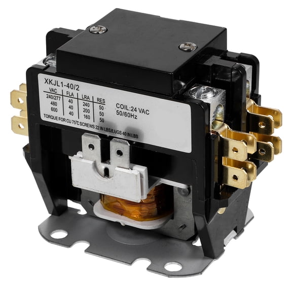 LOLIPPYY Compressor Contactor for Air Conditioner 24V Coil Efficient Durable ABS Copper Components