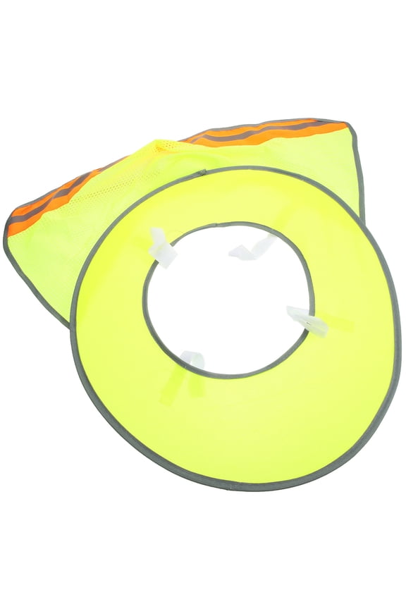 Construction Hat Sun Shade Yellow Reflective Band Neck Protection