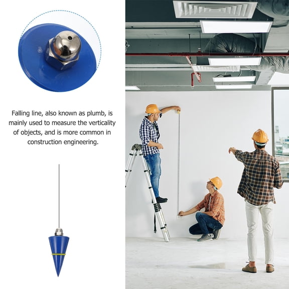 LOLIPPYY Steel Blue Plumb Bob for Construction Vertical Structure Measurement