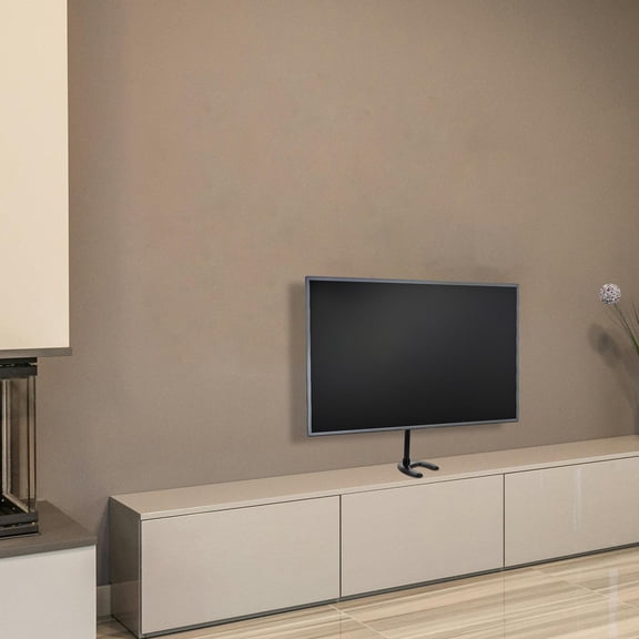 LOLIPPYY Contemporary Black TV Stand Base with Strong Construction for Secure TV Placement