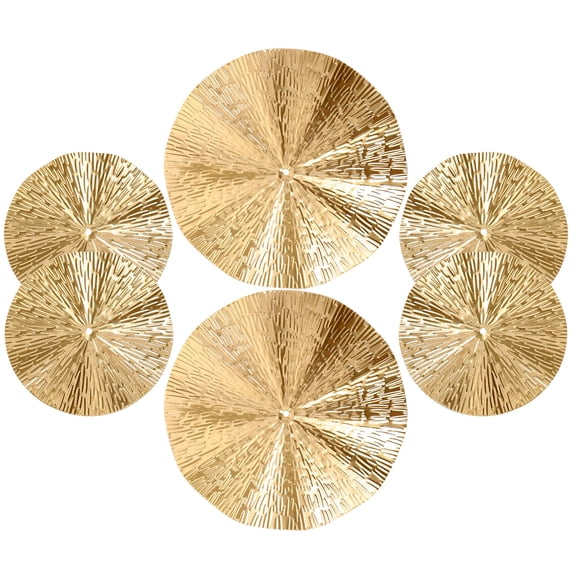 LOLIPPYY Modern Circular Metal Sunburst Wall Art Decor for Living Room, Stylish Home