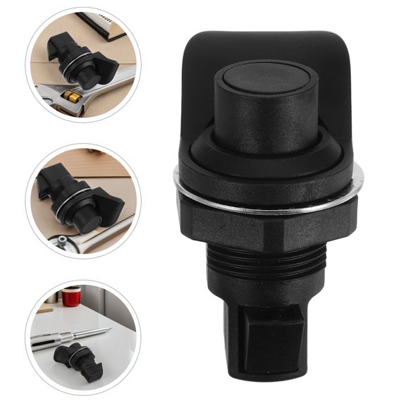 LOLIPPYY Convenient Black Push Button Latch Lock with Left and Right Hand Use for Doors