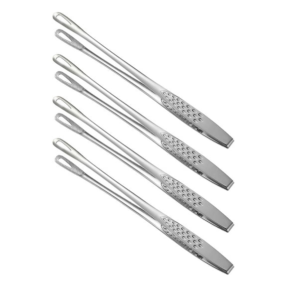 LOLIPPYY Cooking Tweezers Tongs Stainless Steel Barbecue Clip Rust-resistant Food Clips for Dessert Shops 4pcs
