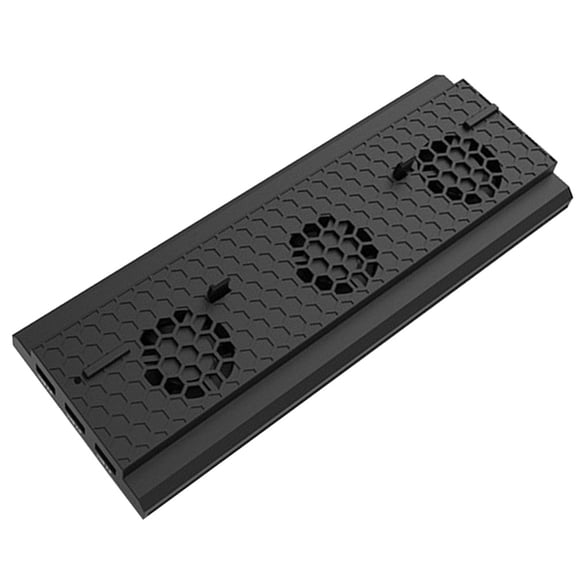 LOLIPPYY Black Cooling Fan for Gaming Consoles with Triple USB Ports and LED Light Bar, Perfect for ONE Console Cooling