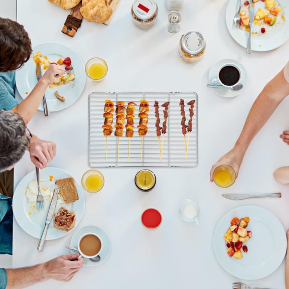 LOLIPPYY Baking Rack for Kitchen Silver Stainless Steel for Friends Cooking 1Pack