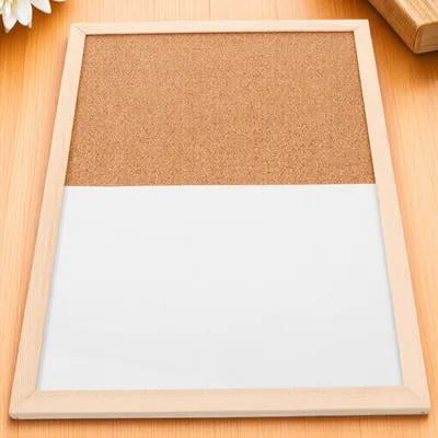 LOLIPPYY White Cork Message Board with Frame for Home Display and Photo Hanging