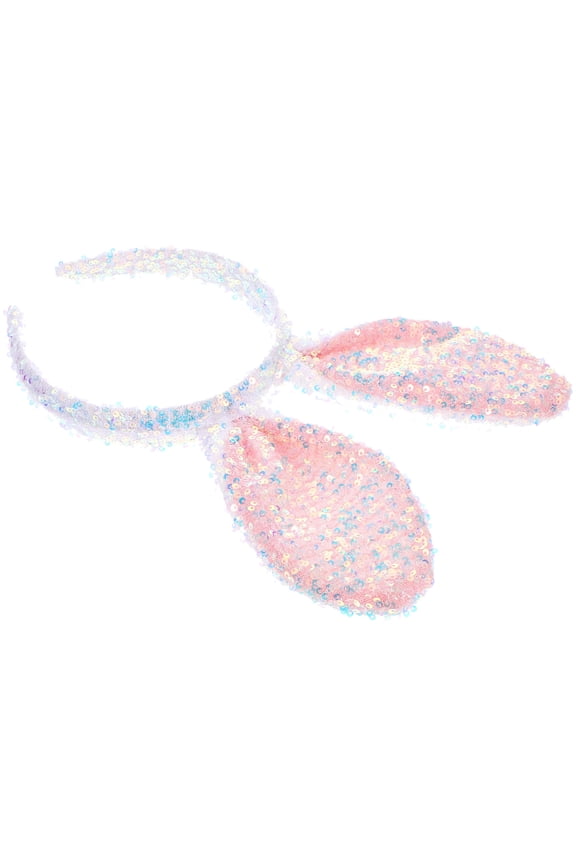 Cosplay Bunny Ears Headband White Comfortable Hair Accessory for Party and Photo Props