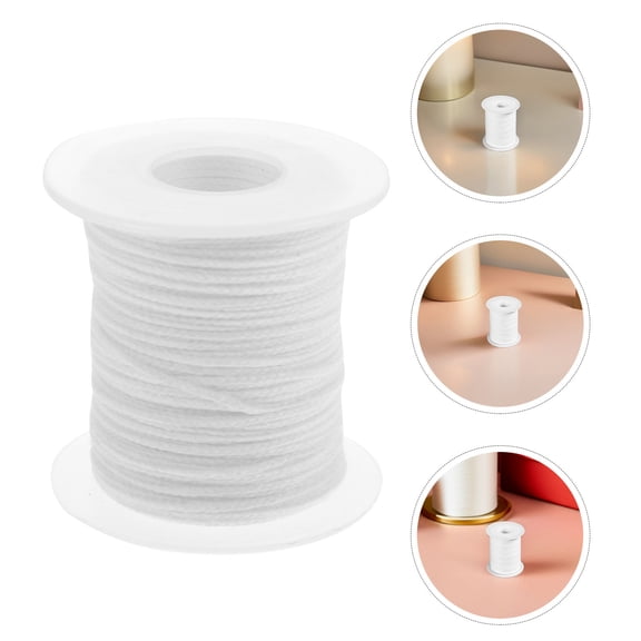 LOLIPPYY Cotton Candle Wick Roll Braided White Cotton Wick Spool for DIY Candle and Oil Lantern