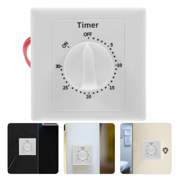 LOLIPPYY Countdown Timer Switch for Indoor Electrical Outlets Programmable Automatic Shutoff White