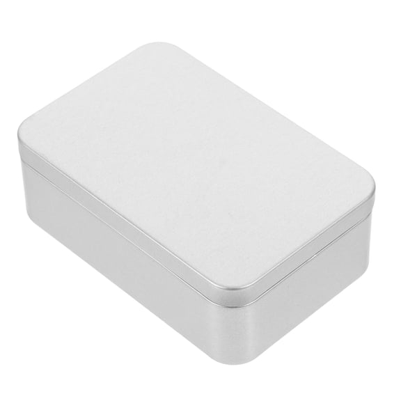 LOLIPPYY Craft Storage Bin Silver Tinplate Card Storage Adults Home Use 1Pack