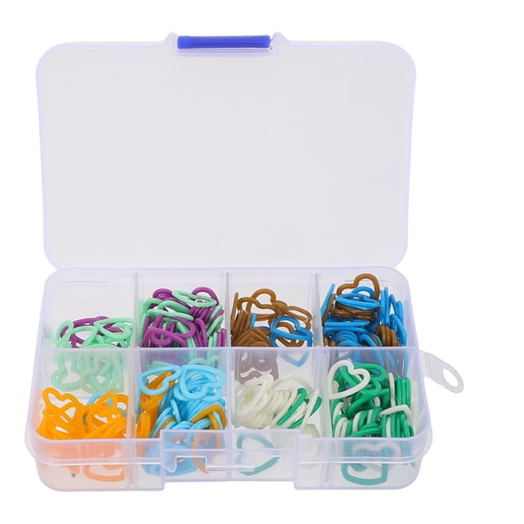LOLIPPYY Knitting Stitch Marker Set with Assorted Colors and Convenient Storage Box for Crafting