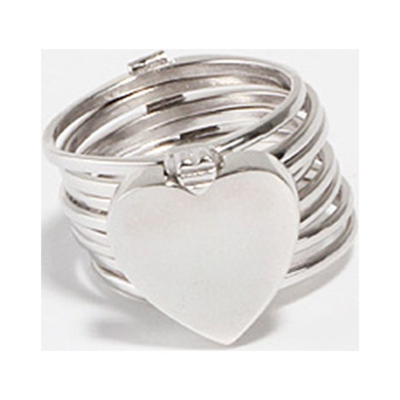 LOLIPPYY Creative Adjustable Heart Shape Plated Retractable Design Safe for Skin