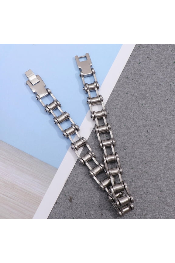 Stylish Biker Bracelet Stainless Steel Chain Link Jewelry for Men and Women Accessories