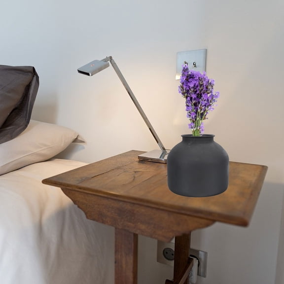 LOLIPPYY Creative Black Flower Vase Frosted Finish for Desktop and Home Decoration