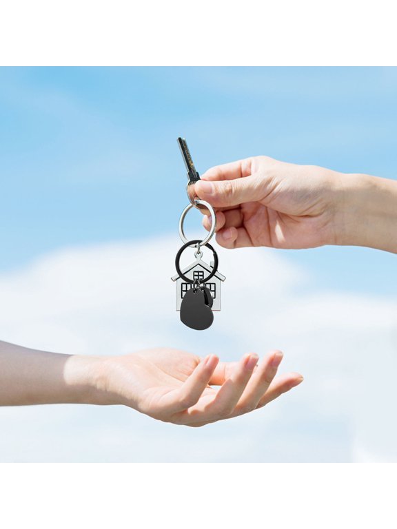 Black Stainless -Shaped Calendar Keychain Pendant for Home Use