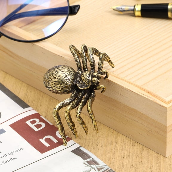 LOLIPPYY Creative Design Spider Brass Statues Decorative Spider Brass Golden 1Pcs Home