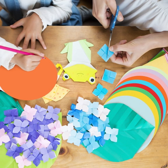 LOLIPPYY Creative Round Origami Paper Multi Color for Crafting Wrap and Decorations
