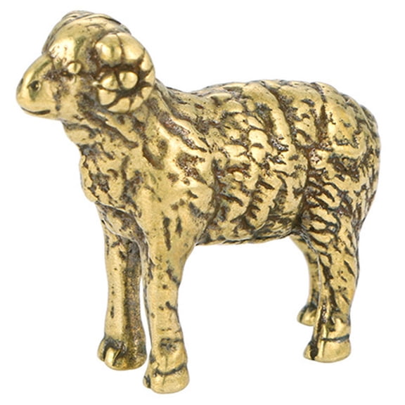 LOLIPPYY Vintage Brass Mini Sheep Figurine Tabletop Decoration