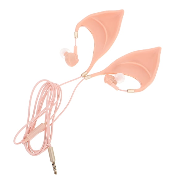 LOLIPPYY Creative Wired Beige Earphone for Gaming in-Ear Earbuds with Silicone Caps Microphone
