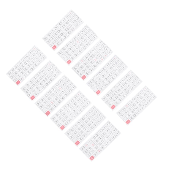 LOLIPPYY Creative Year Plan Calendar Stickers Set 60pcs White Paper SelfAdhesive Decorative Labels for DIY Decor