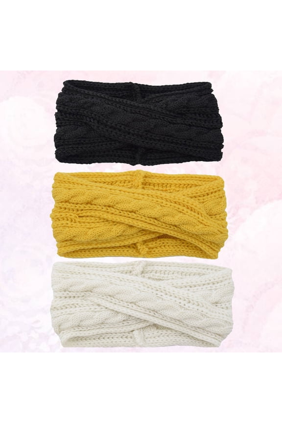 Crochet Headbands For Women Stylish Headwrap Keep Warm 3Pcs Winter