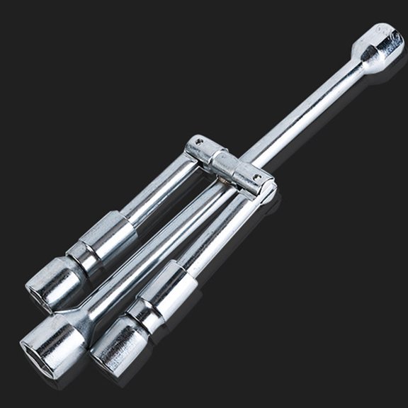 LOLIPPYY Cross-shaped Tire Wrench Steel Silver 1Set For Vehicle Maintenance By Drivers