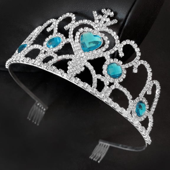 LOLIPPYY Crystal Crown Kids Headband Gorgeous Hair Decorations for Parties 1Pack