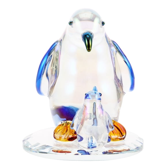 LOLIPPYY Crystal Decor Crystal Penguin Figurine Blue Figurine Decorative Ornaments 1Pcs for Entryway