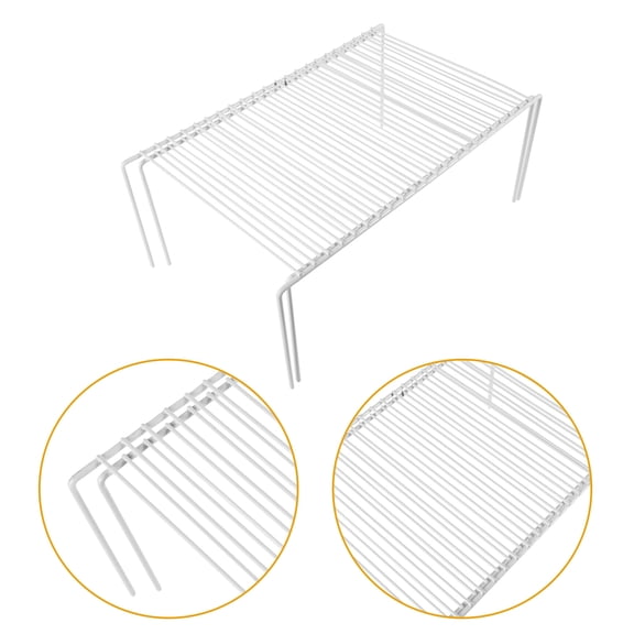 LOLIPPYY Extendable White Iron Kitchen Shelf Organizer Cupboard Storage Rack for Efficient Space Saving 1 Piece