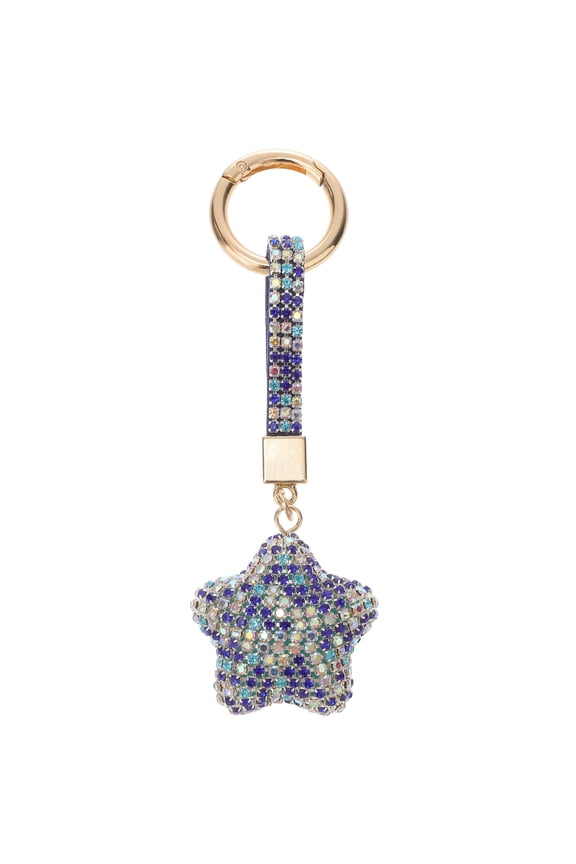 Cute Rhinestone Keychain with Star Pendant, 1 Piece Fashion Keyring Gift for Friends