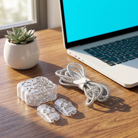 LOLIPPYY Cute Data Cable Protector Tpu Multi Soft Mesh for Durable Cable Management