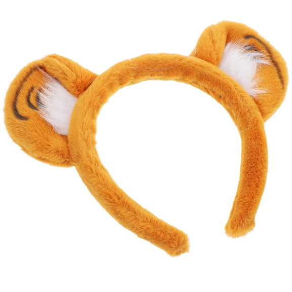 LOLIPPYY Cute Yellow Tiger Ear Hairband for Women's and Girls, Plush Decoration Prop for Parties
