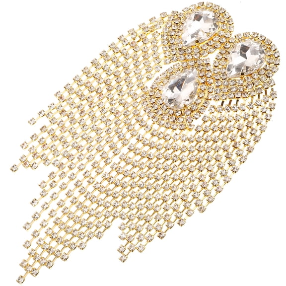 LOLIPPYY Golden Tassel Applique Patch for Garment Decoration and Handmade Clothing Craft Accessories