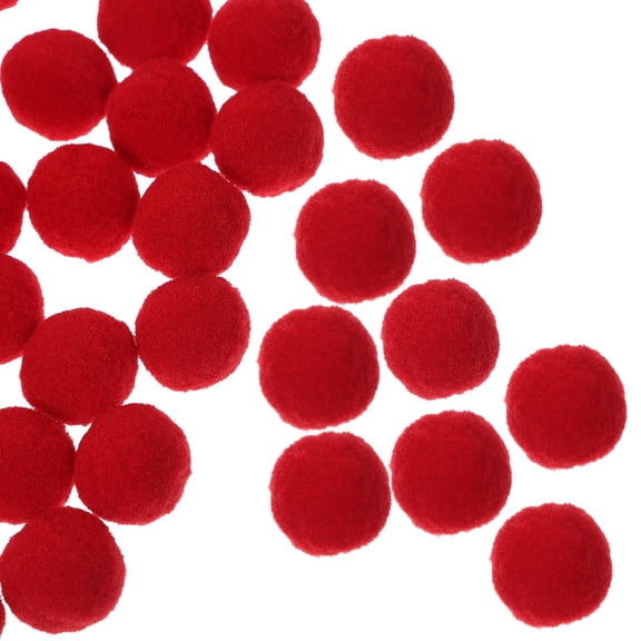 LOLIPPYY DIY Red Fluffy Balls Polyester for Clothing and Headwear 150Pcs
