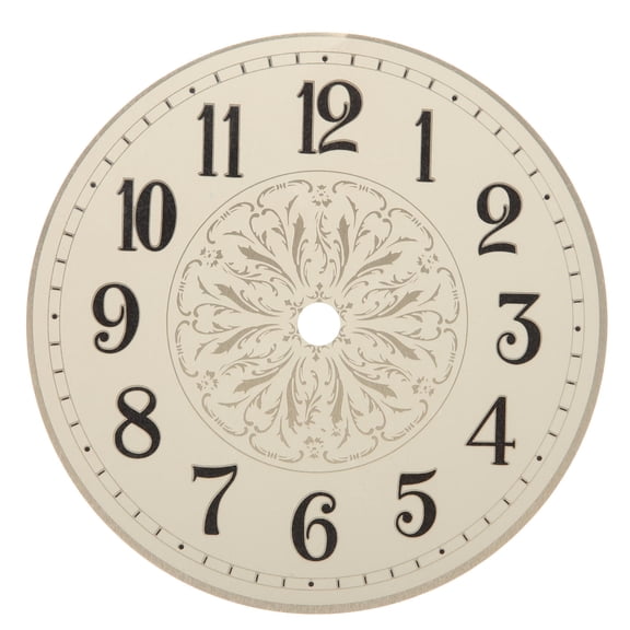 LOLIPPYY DIY Round Golden Iron Dial Plate for Clock Board Replacement and Clock Movement Parts