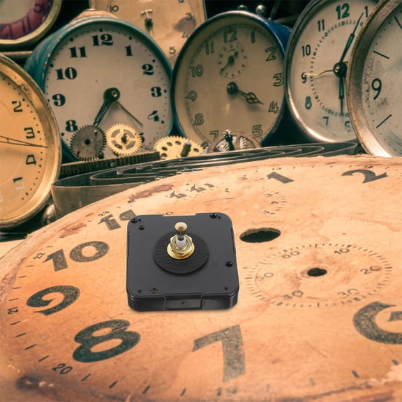 LOLIPPYY DIY Silent Clock Mechanism Kit for Wall Clocks Elegant Design Durable Black Quartz Movement 10.5 Inch