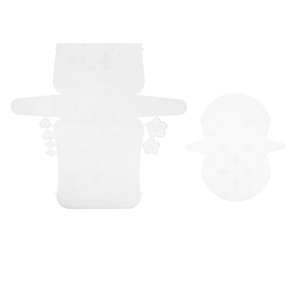 LOLIPPYY DIY Woven Bag Plate Plastic Weaving Board for Cross Stitch and Craft Projects White 4pcs