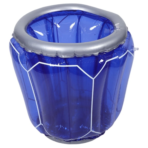LOLIPPYY Dark Blue Inflatable Floating Ice Bucket for Pool with Nonslip Bottom PVC Material