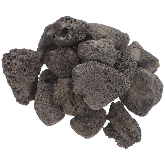 LOLIPPYY Dark Brown Volcanic Stone for Fish Tank Decor and Plant Pot Enhancing Water Splash Control