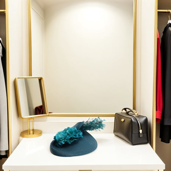 LOLIPPYY Dark Green Vintage Fascinator Hat with Floral and Plume Details for Formal Events