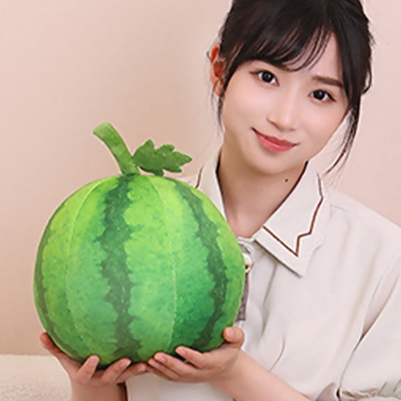 LOLIPPYY Dark Green Watermelon Couch Pillow Plush Cotton Fabric Perfect for Office Nap and Home Decor