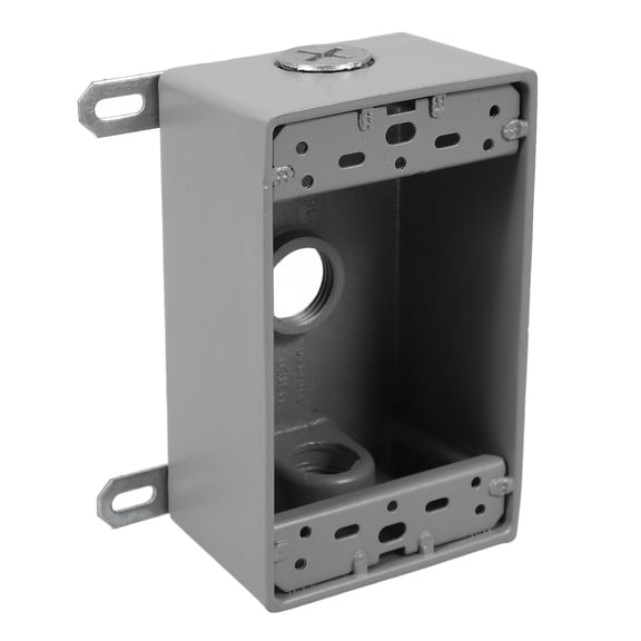 LOLIPPYY Dark Grey Weatherproof Outdoor Electrical Box, Aluminium Alloy Junction Box for Home Use, 4.5x4.5x2.5 Inches