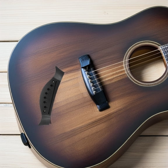 LOLIPPYY Dark Grey Plastic Guitar Bridge Saddle for Acoustic Guitar with Dovetail Design Easy Installation 3841 Inch