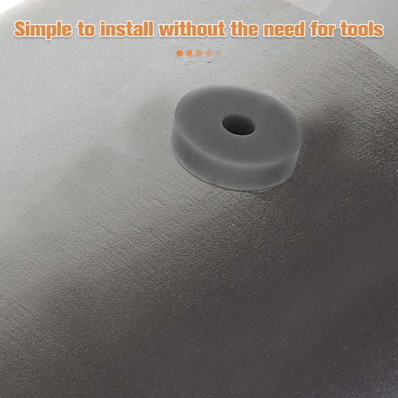 LOLIPPYY Dark Grey Silicone Door Bumper with Noise Dampening and Cable Management Hole