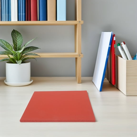 LOLIPPYY Dark Red Heat Resistant Silicone Pad for Heat Press Machine with Non Slip Double Sided Surface