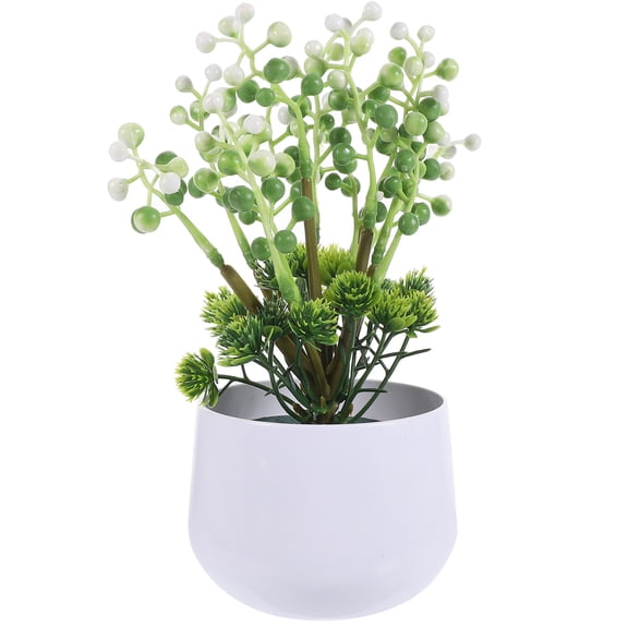 LOLIPPYY Decorative Artificial Flora Faux Potted Plant Plastic Decoration For Living Room 1Pcs